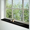 Appuis de fenêtre 2 pcs marron foncé bois de chêne massif