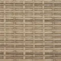 Canapé de jardin 2 places avec parasol et tabourets beige rotin
