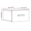 Tables de chevet murales 2 pcs vieux bois 35x35x20 cm