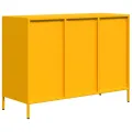 Buffet jaune moutarde 101,5x39x73,5 cm acier laminé à froid