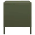 Table de chevet vert olive 35x39x43,5 cm acier