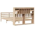 Lit bibliothèque sans matelas 140x200 cm bois massif de pin