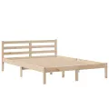 Lit bibliothèque sans matelas 140x200 cm bois massif de pin