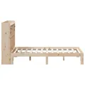 Lit bibliothèque sans matelas 140x200 cm bois massif de pin