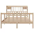 Lit bibliothèque sans matelas 160x200 cm bois massif de pin