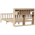 Lit bibliothèque sans matelas 160x200 cm bois massif de pin