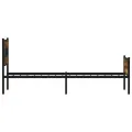 Cadre de lit sans matelas chêne fumé 90x190cm bois d'ingénierie