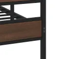 Cadre de lit en métal sans matelas chêne marron 160x200 cm