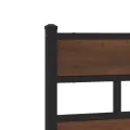 Cadre de lit en métal sans matelas chêne marron 160x200 cm