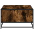 Table basse chêne fumé 100x57x35 cm bois d'ingénierie et métal