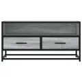 Meuble TV sonoma gris 80x34,5x40 cm bois d'ingénierie et métal