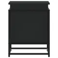 Boîte de rangement avec couvercle noir bois d'ingénierie