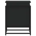 Boîte de rangement avec couvercle noir bois d'ingénierie