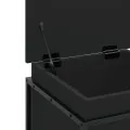Boîte de rangement avec couvercle noir bois d'ingénierie