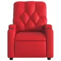 Fauteuil inclinable électrique Rouge Similicuir