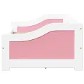 Lit de jour et 2 tiroirs sans matelas IRUN blanc rose 90x200 cm