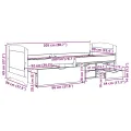 Lit de jour et 5 tiroirs sans matelas IRUN blanc rose 90x200 cm