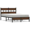 Cadre de lit sans matelas chêne marron 120x190 cm