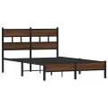 Cadre de lit sans matelas chêne marron 120x190 cm