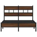 Cadre de lit sans matelas chêne marron 120x190 cm