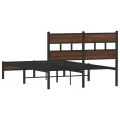 Cadre de lit sans matelas chêne marron 120x190 cm