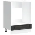 Armoire à four Porto noir bois d'ingénierie