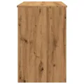 Bureau chêne artisanal 100x50x76 cm bois d'ingénierie