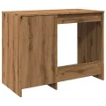 Bureau chêne artisanal 100x50x76 cm bois d'ingénierie