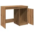 Bureau chêne artisanal 100x50x76 cm bois d'ingénierie