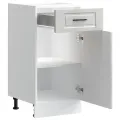Armoire de cuisine Porto gris béton bois d'ingénierie