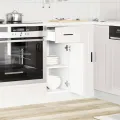 Armoire de cuisine Porto blanc brillant bois ingénierie