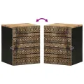 Armoire de salle de bain suspendue bois massif manguier