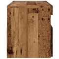 Meuble TV avec lumières LED vieux bois bois d'ingénierie