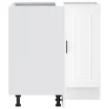 Armoire d'angle de cuisine Porto blanc bois d'ingénierie