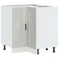 Armoire d'angle de cuisine Porto gris béton bois d'ingénierie