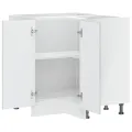Armoire d'angle de cuisine Porto gris béton bois d'ingénierie