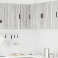 Armoire d'angle murale de cuisine Porto sonoma gris