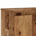 Meuble TV avec lumières LED vieux bois bois d'ingénierie