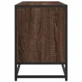 Meuble TV chêne marron 100x35x50 cm bois d'ingénierie et métal