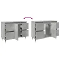 Armoire salle de bain gris béton 80x33x60cm bois d'ingénierie