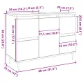 Armoire salle de bain gris béton 80x33x60cm bois d'ingénierie