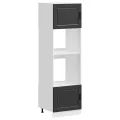 Armoires de four 2 pcs Porto noir bois d'ingénierie
