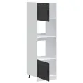 Armoires de four 2 pcs Porto noir bois d'ingénierie