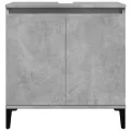 Meuble d'évier gris béton 58x33x60 cm bois d'ingénierie