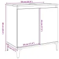 Meuble d'évier gris béton 58x33x60 cm bois d'ingénierie