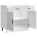 Armoire de cuisine Porto blanc brillant bois ingénierie