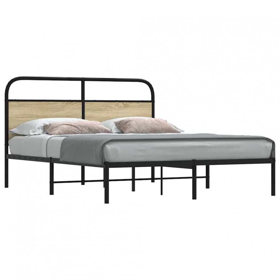 Cadre de lit sans matelas 160x200 cm chêne sonoma