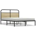 Cadre de lit sans matelas 120x200 cm chêne sonoma