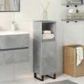 Armoire de salle de bain gris béton 30x30x100 cm