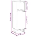 Armoire de salle de bain gris béton 30x30x100 cm